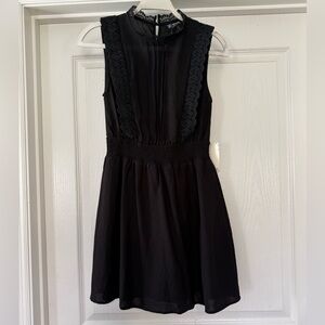 Sweet Wanderer Black Sleeveless Mini Dress